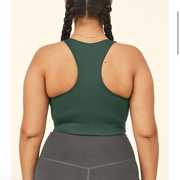 Girlfriend Collective Paloma Racerback Sports Bra in Moss - Picture 5 of 15